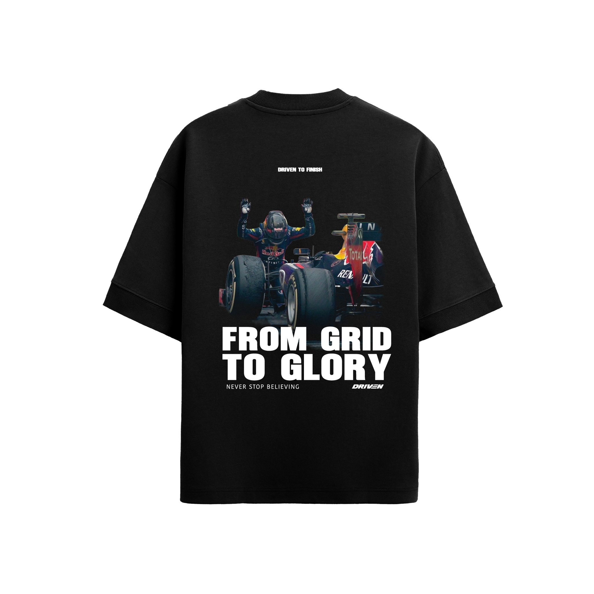 FROM GRID TO GLORY Oversize Tee – DRIVEN F1